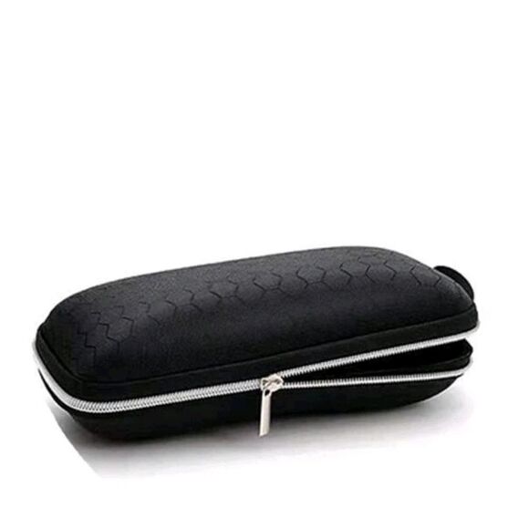 💕5/$18 Black Honeycomb Pattern Eye Glasses Case - Picture 1 of 9